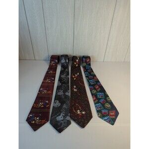 VTG Disney Mickey Mouse Ties Bundle Set Of 4